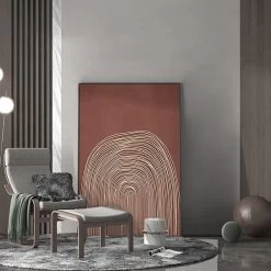 Modern Wall Decor For Living Room Bedroom Abstract Geometric Painting Art In Red & Gold -Bedroom Furniture Shop 42b7fb2fdc7fce705ec92c6cbd736f23