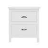 Versatile White 2-Drawers Nightstand, Bedside Table, End Table For Living Room Bedroom, Assembled With Sturdy Solid Wood -Bedroom Furniture Shop 441cd850d7404d32b1ba6d35c3770b7e