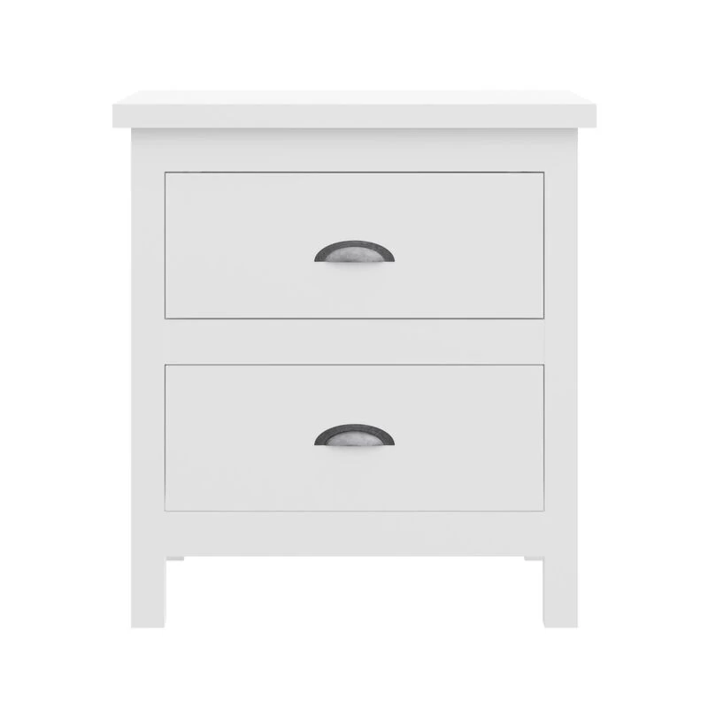 Versatile White 2-Drawers Nightstand, Bedside Table, End Table For Living Room Bedroom, Assembled With Sturdy Solid Wood 3 Versatile White 2-Drawers Nightstand, Bedside Table, End Table For Living Room Bedroom, Assembled With Sturdy Solid Wood
