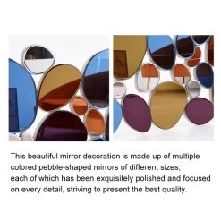 Extra 10% OFF 31.5" Large Abstract Irregular Colorful Pebble Wall Mirror Decor Art Living Room Bedroom -Bedroom Furniture Shop 46c574e755ebd17a01629260a8dd4819