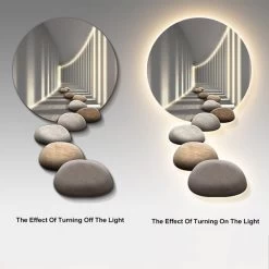 31.5" LED Acrylic Modern Abstract Stone Corridor Wall Art Decor Living Room Bedroom 11 31.5" LED Acrylic Modern Abstract Stone Corridor Wall Art Decor Living Room Bedroom -Bedroom Furniture Shop 4841d54abf1a091d9d9432578e82768f