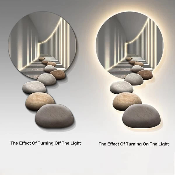 31.5" LED Acrylic Modern Abstract Stone Corridor Wall Art Decor Living Room Bedroom 6 31.5" LED Acrylic Modern Abstract Stone Corridor Wall Art Decor Living Room Bedroom - Image 4