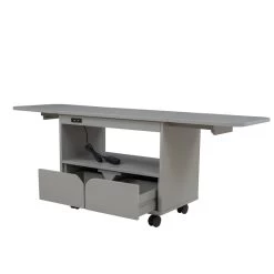 Foldable Bedroom Nightstand With 2 Drawers, USB Charging Design Gray -Bedroom Furniture Shop 48a5b06335a149a2a808d82cd06c4c60