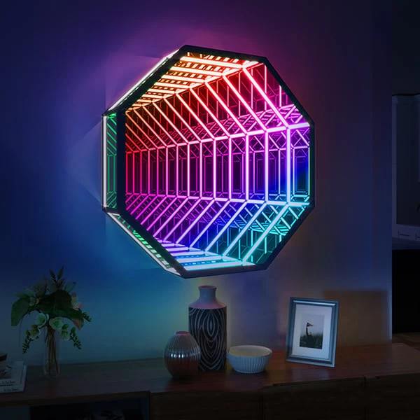 Extra 10% OFF 3D Octagon LED Tunnel Infinity Wall Mirror Decor Light Art Party Living Room Bedroom 4 Extra 10% OFF 3D Octagon LED Tunnel Infinity Wall Mirror Decor Light Art Party Living Room Bedroom - Image 2