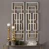 2 Pieces Big Metal Wall Decor Set Modern Gold & Silver Rectangle Art Living Room Bedroom -Bedroom Furniture Shop 4e77b1085acb439cafa204fc79c984e2