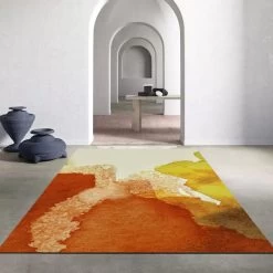 3' X 5' Modern Orange Faux Cashmere Area Rug For Living Room & Bedroom -Bedroom Furniture Shop 4fb16799c3971e5fc144eba3c96428aa
