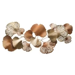 53.9" Farmhouse Gold Ginkgo Leaves Wall Decor For Living Room Bedroom Metal Wall Art -Bedroom Furniture Shop 51cf7abfecd548199ab248125be076cb