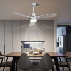 52 Inch Ceiling Fan Light With Remote Reversible DC Motor For Bedroom