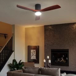52" Black Indoor Ceiling Fan With Lights,Remote Control And Reversible DC Motor For Living Room, Bedroom -Bedroom Furniture Shop 5222 Black Indoor Ceiling Fan with Lights2CRemote Control and Reversible DC Motor for Living Room2C Bedroom 4