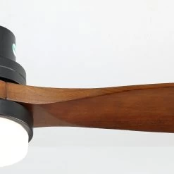 52" Modern Wood Ceiling Fan With Lights And Remote Control For Farmhouse,Living Room,Bedroom,Sloped Ceiling Adaptable -Bedroom Furniture Shop 5222 Modern Wooden Leaf Ceiling Fan With Lights And 3 Gears Remote Control 1