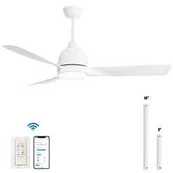 54" Smart Ceiling Fan With Light Kit, Remote&Phone App Control-Modern,Casual For Living Room,Bedroom - 54 Inch 17 54" Smart Ceiling Fan With Light Kit, Remote&Phone App Control-Modern,Casual For Living Room,Bedroom - 54 Inch -Bedroom Furniture Shop 5422 App Control Smart Ceiling Fan with LED Light Kit2C Wall Switch Modern2CCasual 1