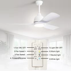 54" Smart Ceiling Fan With Light Kit, Remote&Phone App Control-Modern,Casual For Living Room,Bedroom - 54 Inch 21 54" Smart Ceiling Fan With Light Kit, Remote&Phone App Control-Modern,Casual For Living Room,Bedroom - 54 Inch -Bedroom Furniture Shop 5422 App Control Smart Ceiling Fan with LED Light Kit2C Wall Switch Modern2CCasual 5