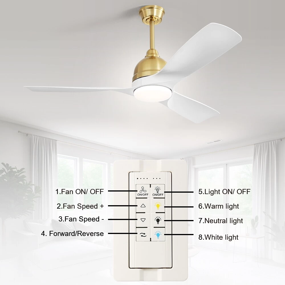 54" Smart Ceiling Fan With Light Kit, Remote&Phone App Control-Modern,Casual For Living Room,Bedroom - 54 Inch 3 54" Smart Ceiling Fan With Light Kit, Remote&Phone App Control-Modern,Casual For Living Room,Bedroom - 54 Inch