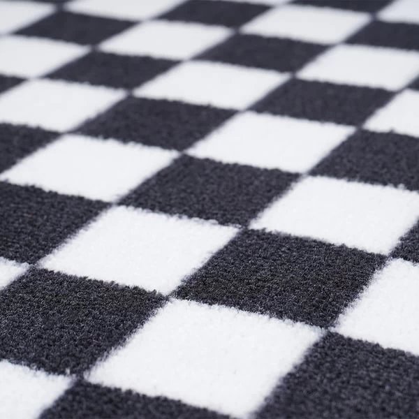 5'x 7' Modern Checkered Area Rug Black And White Decorative Carpet Living Room Bedroom 7 5'x 7' Modern Checkered Area Rug Black And White Decorative Carpet Living Room Bedroom - Image 5