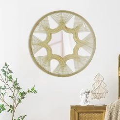 Extra 20% OFF 23.6" Boho Round Woven Rattan Wall Mirror Decor Art Living Room Bedroom 12 Extra 20% OFF 23.6" Boho Round Woven Rattan Wall Mirror Decor Art Living Room Bedroom -Bedroom Furniture Shop 5ae48f5ae945a2aa9c7e6fbd3aaad6ba