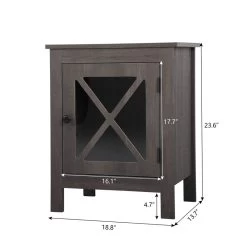 Set Of 2 Nightstand, Bedside Furniture With X-Shaped Door, Bedroom End Table, Deep Gray Dark Gray 15 Set Of 2 Nightstand, Bedside Furniture With X-Shaped Door, Bedroom End Table, Deep Gray Dark Gray -Bedroom Furniture Shop 5da3f45f554c4b30b589f9820a90bc72