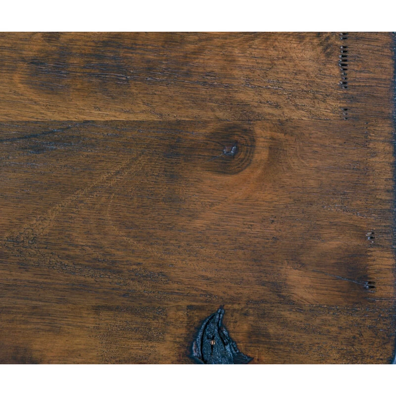 Classic Transitional Design Nightstand Burnished Finish Solid Rubberwood Bedroom Side Table Rustic Look Furniture 6 Classic Transitional Design Nightstand Burnished Finish Solid Rubberwood Bedroom Side Table Rustic Look Furniture - Image 4