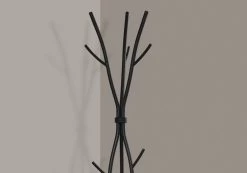 Coat Rack / Hall Tree / Free Standing / 11 Hooks / Entryway / 74"H / Bedroom / Metal / Black / Contemporary / Modern - Monarch Specialties I 2062 13 Coat Rack / Hall Tree / Free Standing / 11 Hooks / Entryway / 74"H / Bedroom / Metal / Black / Contemporary / Modern - Monarch Specialties I 2062 -Bedroom Furniture Shop 69 i 2062 3