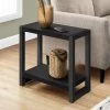 Accent Table / Side / End / Narrow / Small / 2 Tier / Living Room / Bedroom / Metal / Laminate / Black / Contemporary / Modern - Monarch Specialties I 2081 1 Accent Table / Side / End / Narrow / Small / 2 Tier / Living Room / Bedroom / Metal / Laminate / Black / Contemporary / Modern - Monarch Specialties I 2081 -Bedroom Furniture Shop 69 i 2081 1