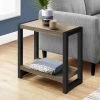 Accent Table / Side / End / Narrow / Small / 2 Tier / Living Room / Bedroom / Metal / Laminate / Brown / Black / Contemporary / Modern - Monarch Specialties I 2083