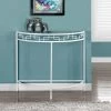 Accent Table / Console / Entryway / Narrow / Sofa / Living Room / Bedroom / Metal / Tempered Glass / White / Clear / Contemporary / Modern - Monarch Specialties I 2112 -Bedroom Furniture Shop 69 i 2112 1