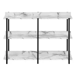 Accent Table / Console / Entryway / Narrow / Sofa / Living Room / Bedroom / Metal / Laminate / White / Black / Contemporary / Modern - Monarch Specialties I 2221 -Bedroom Furniture Shop 69 i 2221 7