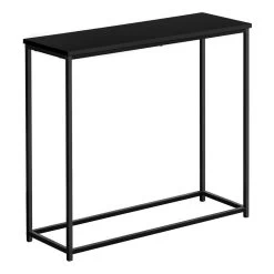 Accent Table- Console- Entryway- Narrow- Sofa- Living Room- Bedroom- Black Laminate- Black Metal- Contemporary- Modern-Monarch Specialties I 2250