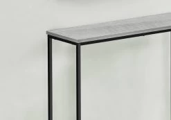 Accent Table- Console- Entryway- Narrow- Sofa- Living Room- Bedroom- Grey Laminate- Black Metal- Contemporary- Modern-Monarch Specialties I 2251 23 Accent Table- Console- Entryway- Narrow- Sofa- Living Room- Bedroom- Grey Laminate- Black Metal- Contemporary- Modern-Monarch Specialties I 2251 -Bedroom Furniture Shop 69 i 2251 10
