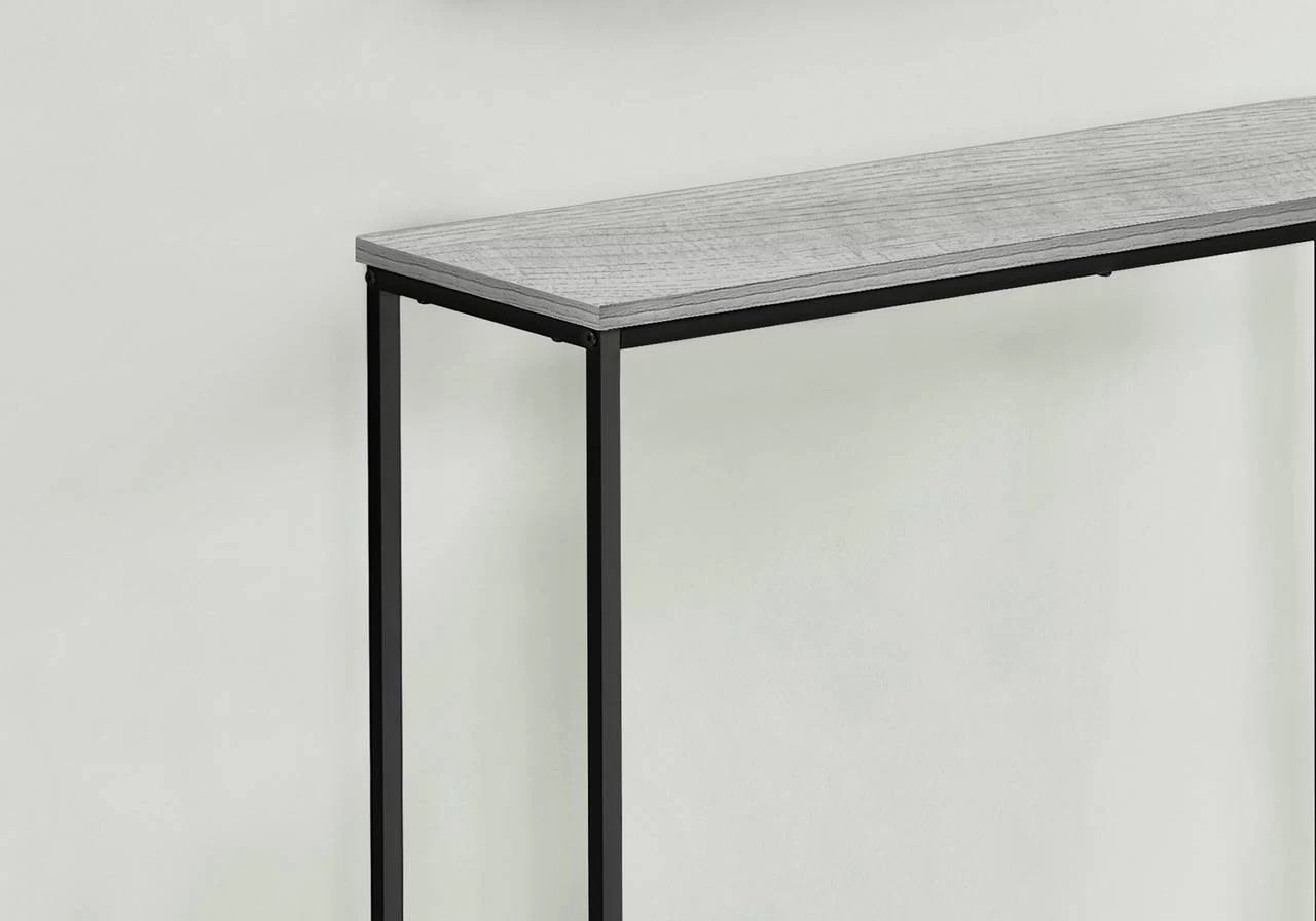 Accent Table- Console- Entryway- Narrow- Sofa- Living Room- Bedroom- Grey Laminate- Black Metal- Contemporary- Modern-Monarch Specialties I 2251 12 Accent Table- Console- Entryway- Narrow- Sofa- Living Room- Bedroom- Grey Laminate- Black Metal- Contemporary- Modern-Monarch Specialties I 2251 - Image 10