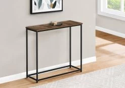 Accent Table- Console- Entryway- Narrow- Sofa- Living Room- Bedroom- Brown Laminate- Black Metal- Contemporary- Modern-Monarch Specialties I 2254 -Bedroom Furniture Shop 69 i 2254 3
