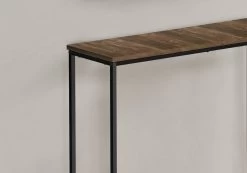 Accent Table- Console- Entryway- Narrow- Sofa- Living Room- Bedroom- Brown Laminate- Black Metal- Contemporary- Modern-Monarch Specialties I 2254 -Bedroom Furniture Shop 69 i 2254 4