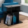Accent Table / Side / End / Nightstand / Lamp / Living Room / Bedroom / Laminate / Black / Grey / Contemporary / Modern - Monarch Specialties I 2477 -Bedroom Furniture Shop 69 i 2477