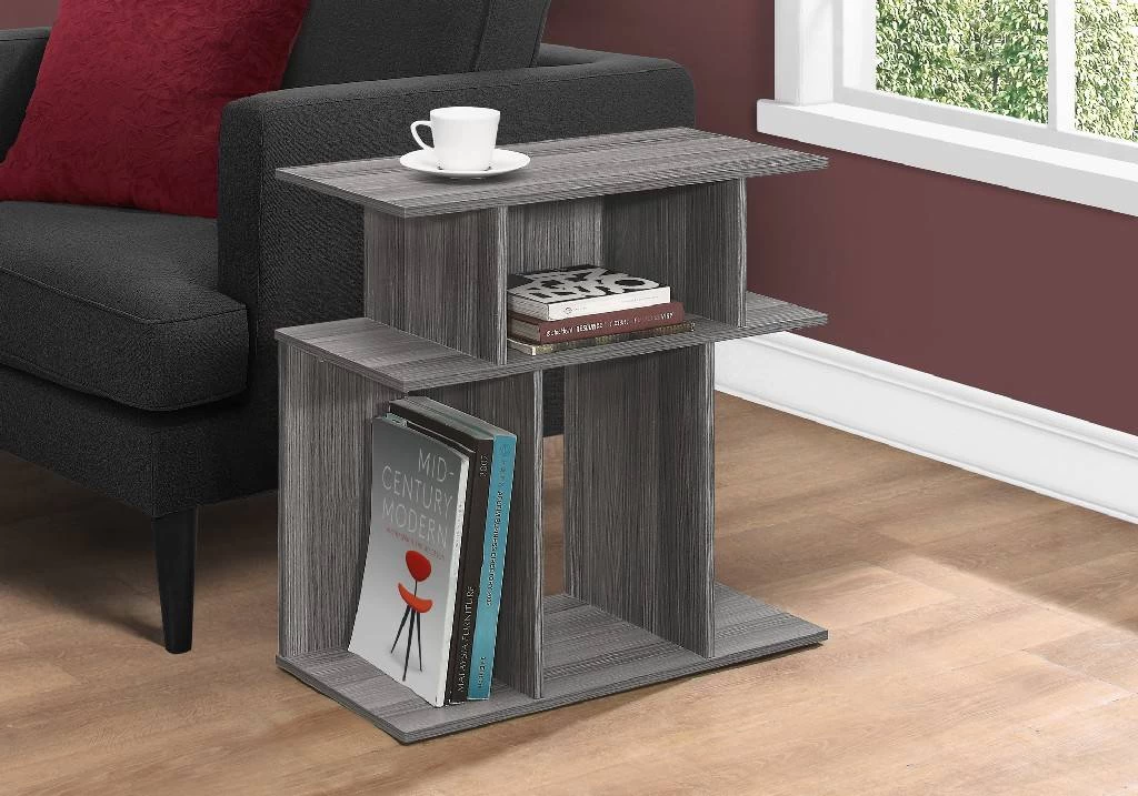 Accent Table / Side / End / Nightstand / Lamp / Living Room / Bedroom / Laminate / Grey / Contemporary / Modern - Monarch Specialties I 2481 3 Accent Table / Side / End / Nightstand / Lamp / Living Room / Bedroom / Laminate / Grey / Contemporary / Modern - Monarch Specialties I 2481