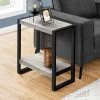 Accent Table / Side / End / Nightstand / Lamp / Living Room / Bedroom / Metal / Laminate / Grey / Black / Contemporary / Modern - Monarch Specialties I 2857 -Bedroom Furniture Shop 69 i 2857 1