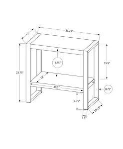 Accent Table / Side / End / Nightstand / Lamp / Living Room / Bedroom / Metal / Laminate / Black / Contemporary / Modern - Monarch Specialties I 2862 -Bedroom Furniture Shop 69 i 2862 5