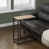 Accent Table / C-Shaped / End / Side / Snack / Living Room / Bedroom / Metal / Tile / Brown / Transitional - Monarch Specialties I 3164 -Bedroom Furniture Shop 69 i 3164 1