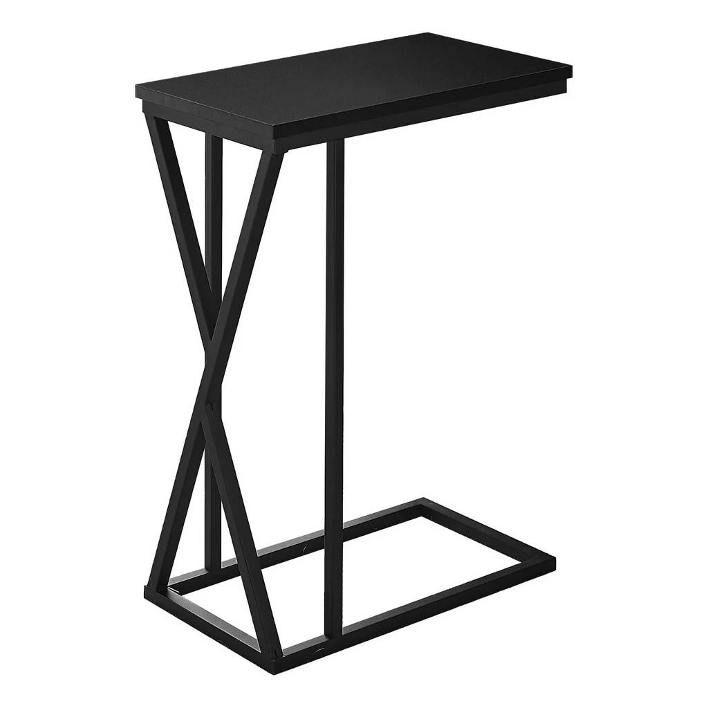 Accent Table / C-Shaped / End / Side / Snack / Living Room / Bedroom / Metal / Laminate / Black / Contemporary / Modern - Monarch Specialties I 3247 4 Accent Table / C-Shaped / End / Side / Snack / Living Room / Bedroom / Metal / Laminate / Black / Contemporary / Modern - Monarch Specialties I 3247 - Image 2