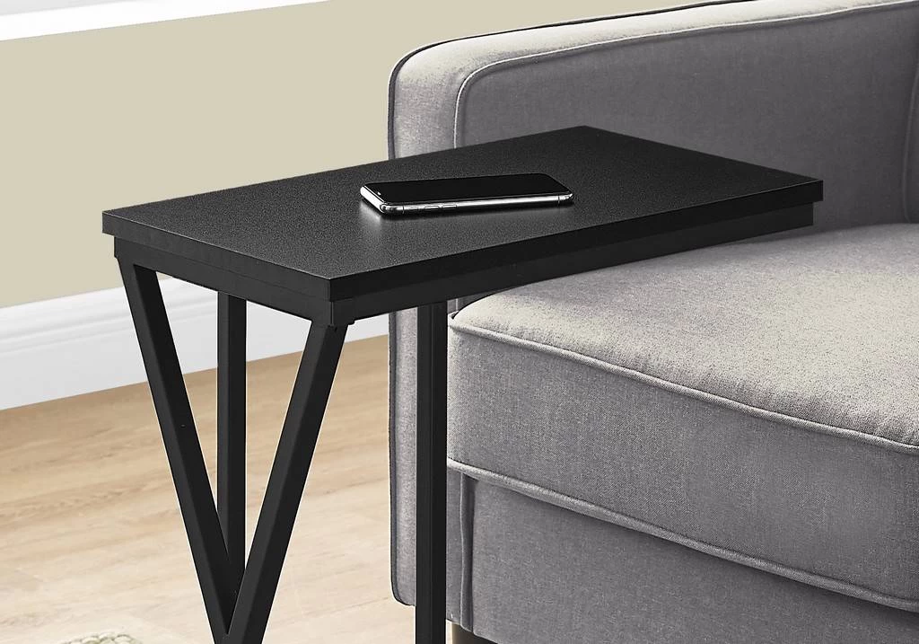 Accent Table / C-Shaped / End / Side / Snack / Living Room / Bedroom / Metal / Laminate / Black / Contemporary / Modern - Monarch Specialties I 3247 5 Accent Table / C-Shaped / End / Side / Snack / Living Room / Bedroom / Metal / Laminate / Black / Contemporary / Modern - Monarch Specialties I 3247 - Image 3