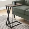 Accent Table / C-Shaped / End / Side / Snack / Living Room / Bedroom / Metal / Laminate / Brown / Black / Contemporary / Modern - Monarch Specialties I 3249 1 Accent Table / C-Shaped / End / Side / Snack / Living Room / Bedroom / Metal / Laminate / Brown / Black / Contemporary / Modern - Monarch Specialties I 3249 -Bedroom Furniture Shop 69 i 3249 1