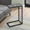 Accent Table / C-Shaped / End / Side / Snack / Living Room / Bedroom / Metal / Laminate / Grey / Black / Contemporary / Modern - Monarch Specialties I 3301 -Bedroom Furniture Shop 69 i 3301 1
