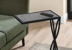 Accent Table / C-Shaped / End / Side / Snack / Living Room / Bedroom / Metal / Laminate / Grey / Black / Contemporary / Modern - Monarch Specialties I 3305 -Bedroom Furniture Shop 69 i 3305 3