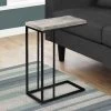 Accent Table / C-Shaped / End / Side / Snack / Living Room / Bedroom / Metal / Laminate / Grey / Black / Contemporary / Modern - Monarch Specialties I 3404 -Bedroom Furniture Shop 69 i 3404