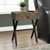Accent Table / Side / End / Nightstand / Lamp / Storage Drawer / Living Room / Bedroom / Metal / Laminate / Brown / Black / Contemporary / Modern - Monarch Specialties I 3450 -Bedroom Furniture Shop 69 i 3450