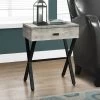 Accent Table / Side / End / Nightstand / Lamp / Storage Drawer / Living Room / Bedroom / Metal / Laminate / Grey / Black / Contemporary / Modern - Monarch Specialties I 3451 1 Accent Table / Side / End / Nightstand / Lamp / Storage Drawer / Living Room / Bedroom / Metal / Laminate / Grey / Black / Contemporary / Modern - Monarch Specialties I 3451 -Bedroom Furniture Shop 69 i 3451