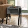 Accent Table / Side / End / Nightstand / Lamp / Living Room / Bedroom / Metal / Laminate / Grey / Black / Contemporary / Modern - Monarch Specialties I 3584 2 Accent Table / Side / End / Nightstand / Lamp / Living Room / Bedroom / Metal / Laminate / Grey / Black / Contemporary / Modern - Monarch Specialties I 3584 -Bedroom Furniture Shop 69 i 3584 1