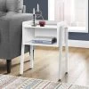 Accent Table / Side / End / Nightstand / Lamp / Living Room / Bedroom / Metal / Laminate / White / Contemporary / Modern - Monarch Specialties I 3594 2 Accent Table / Side / End / Nightstand / Lamp / Living Room / Bedroom / Metal / Laminate / White / Contemporary / Modern - Monarch Specialties I 3594 -Bedroom Furniture Shop 69 i 3594 1