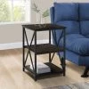 Accent Table / Side / End / Nightstand / Lamp / Living Room / Bedroom / Metal / Laminate / Brown / Black / Contemporary / Modern - Monarch Specialties I 3598 -Bedroom Furniture Shop 69 i 3598 1