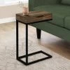 Accent Table / C-Shaped / End / Side / Snack / Storage Drawer / Living Room / Bedroom / Metal / Laminate / Brown / Black / Contemporary / Modern - Monarch Specialties I 3602 1 Accent Table / C-Shaped / End / Side / Snack / Storage Drawer / Living Room / Bedroom / Metal / Laminate / Brown / Black / Contemporary / Modern - Monarch Specialties I 3602 -Bedroom Furniture Shop 69 i 3602 1