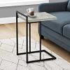 Accent Table / C-Shaped / End / Side / Snack / Living Room / Bedroom / Metal / Laminate / Grey / Black / Contemporary / Modern - Monarch Specialties I 3631 -Bedroom Furniture Shop 69 i 3631 1
