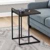 Accent Table / C-Shaped / End / Side / Snack / Living Room / Bedroom / Metal / Laminate / Black / Contemporary / Modern - Monarch Specialties I 3633 -Bedroom Furniture Shop 69 i 3633 1